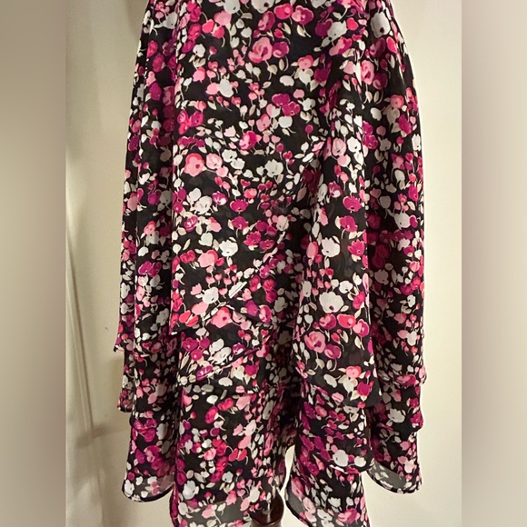 WHITE HOUSE BLACK MARKET Multicolor Floral Dress Pink Black Cream Sz 6 - Cute! - Picture 4 of 15